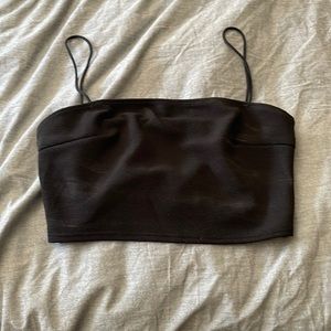 Black Cropped Tank Top